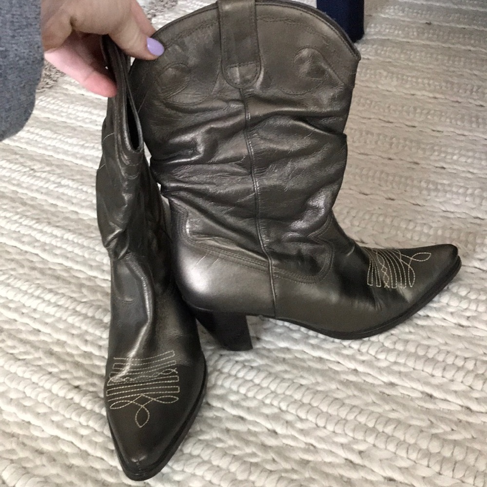 Matisse metallic slouchy cowboy boots